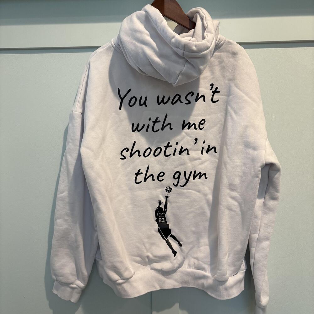 Dunk Squad Hoodie Mens Medium Basketball Embroidered Graphic Pullover Sweatshirt